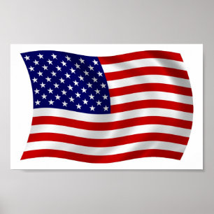 Verenigde Staten van Amerika (VS) Vlag Poster Prin
