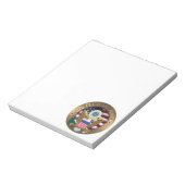 Verenigde Staten van Amerika zeehond - God zegene Notitieblok (Gedraaid)