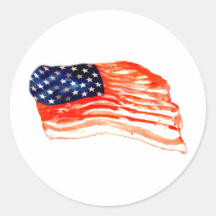 Verenigde Staten van Bacon Ronde Sticker