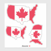 Verenigde Staten van Canada Sticker (Vel)