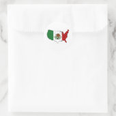 Verenigde Staten van Mexico Ronde Sticker (Tas)