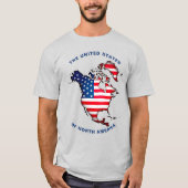 Verenigde Staten van Noord-Amerika Custom Text T-shirt (Voorkant)