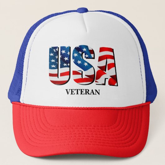Verenigde Staten Veteraan Amerikaanse patriottisch Trucker Pet (Voorkant)
