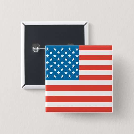 Verenigde Staten Vierkante Button 5,1 Cm (Voorkant /achterkant)
