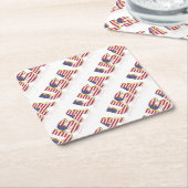 Verenigde Staten Vierkante Kartonnen Onderzetter (Schuin)