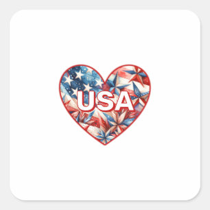 Verenigde Staten Vierkante Sticker