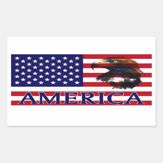 Verenigde Staten Vlag 2 Rechthoekige Sticker