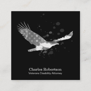 *~* Verenigde Staten vlag Amerikaanse adelgrijs gr Vierkante Visitekaartje