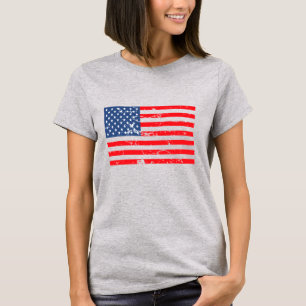 Verenigde Staten vlag met drukke stijl T-shirt