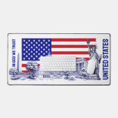 Verenigde Staten Vlag Monument Illustratie Souveni Bureaumat (Keyboard & Muis)