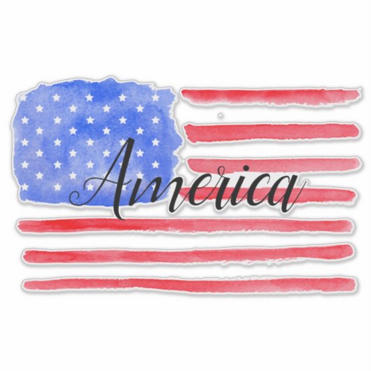 Verenigde Staten Vlag Sterren en Stripes Sticker (Voorkant)