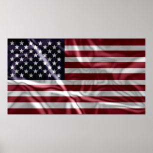 Verenigde Staten Vlag, Vintage met Flappende PlOOi Poster