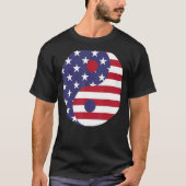 Verenigde Staten Vlag Ying en Yang T-shirt (Voorkant)