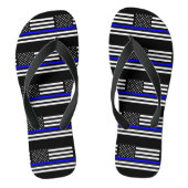 Verenigde Staten vlaggen het Thin Blue Line Theme Teenslippers (Voetbed)
