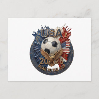 Verenigde Staten Voetbal Fan Kunst | Illustratie | Briefkaart