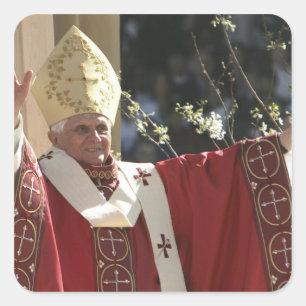 Verenigde Staten, Washington, D.C. Paus Benedictus Vierkante Sticker