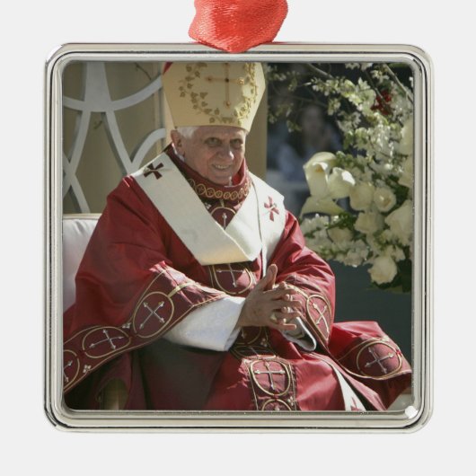 Verenigde Staten, Washington, D.C. Pope Benedict Metalen Ornament (Voorkant)