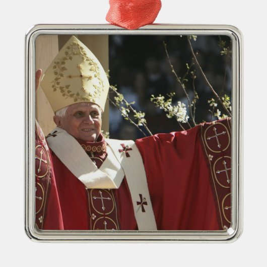 Verenigde Staten, Washington, DC Pope Benedict 2 Metalen Ornament (Voorkant)