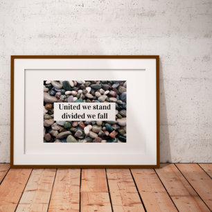 Verenigde Staten zijn verdeeld over herfst gezegde Poster