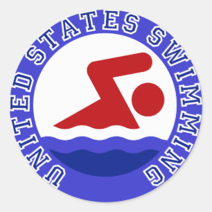 Verenigde Staten zwemmen Ronde Sticker