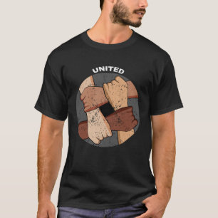 Verenigde tolerantie eenvoudig menselijk eenvoudig t-shirt