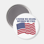 VERENIGDE WE STAAN, VERDEELDE WE HERFST MAGNEET (Voorkant / Achterkant)