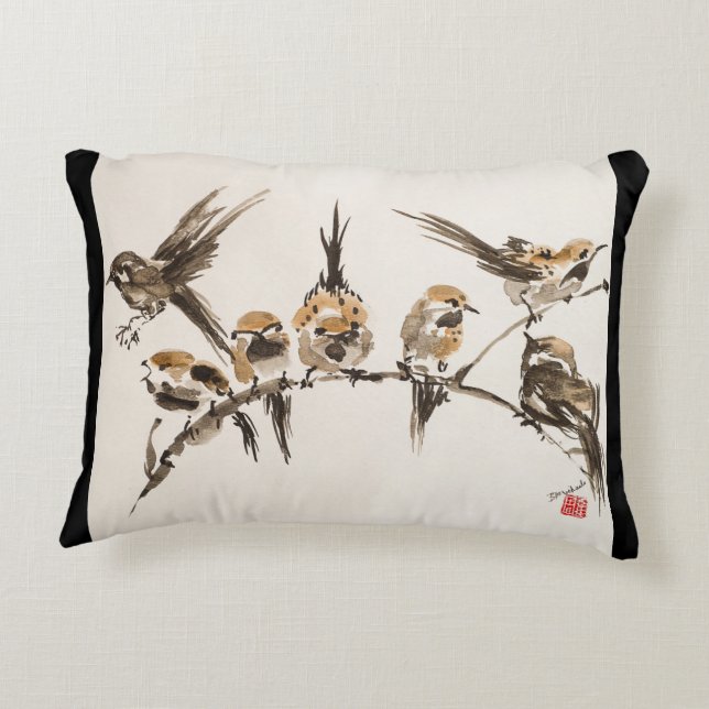 Verergering van polyesterziekte van vogels, Pillow Decoratief Kussen (Achterkant)