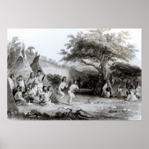 Verering van de zon, gegraveerd door R. Ehnschelwo Poster