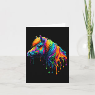 Verf Art Miniatuur Paard Paardrijden Equestr Kaart