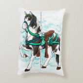 Verf Carrousel Paard Kussen (Achterkant (Verticaal))