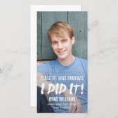 Verf de aankondiging van het Afstuderen van de sta (Voorkant / Achterkant)