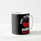 Verf de wereld rood doneer bloed backprint bloed D Koffiemok (Voorkant rechts)
