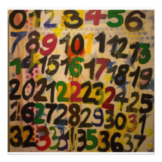 Verf door cijfers van Max & Mary Foto Afdruk