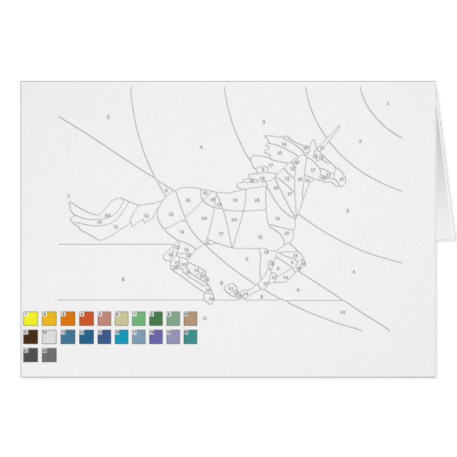 Verf door de Kaart van Nummers: Paarden (Voorkant Horizontaal)