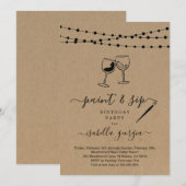 Verf & Drink Verjaardag, Bachelorette, Bruidsfeest Kaart (Voorkant / Achterkant)