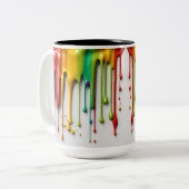 Verf Drip Two-Tone Keramische Mok (Voorkant links)