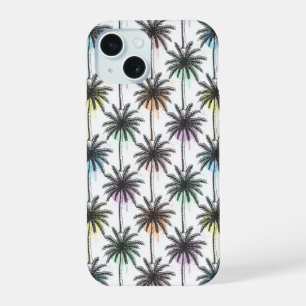 Verf druppel Palmboom Patroon iPhone 15 Hoesje