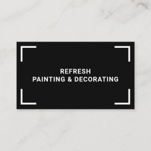 Verf en decorator Modern Simple Black Visitekaartje