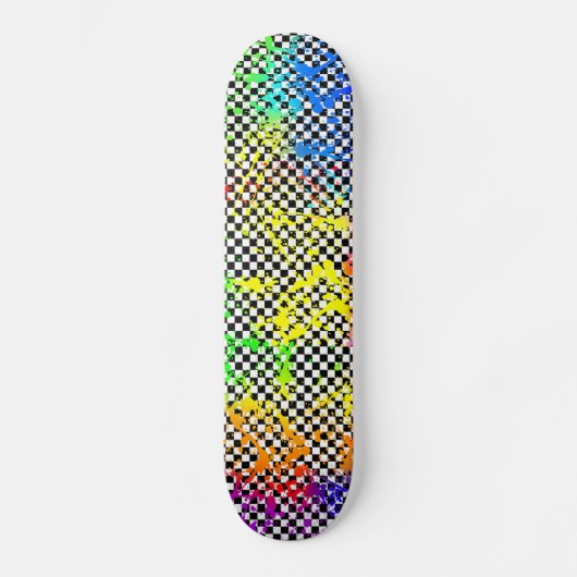 Verf en ingecheckte plakband skateboard (Voorkant)