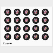 Verf en nip Py Night Wine Canvas Nieuwigheid Ronde Sticker (Vel)