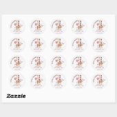 Verf en nip wijn en kunst thema party gunsten ronde sticker (Vel)
