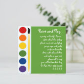 Verf en penselen kaart (Staand voorkant)