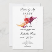Verf en Sip Bridal Shower Invitation Kaart (Voorkant)