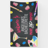 Verf en Sip Chalkboard Bachelorette Party Banner (Verticaal)