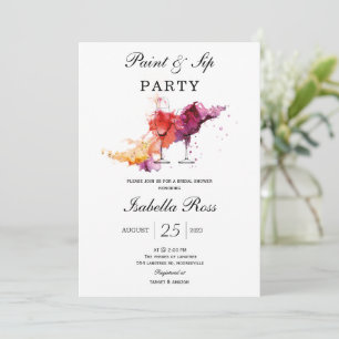 Verf en Sla Bridal Shower Uitnodiging