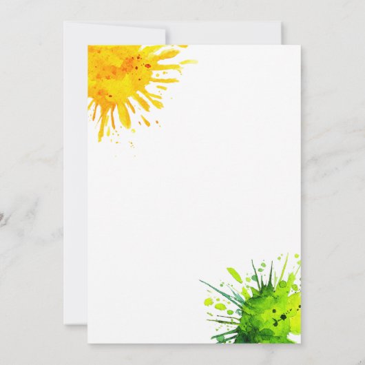 Verf en slaap volwassen verjaardag kaart (Achterkant)