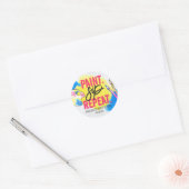 Verf Feest Bruid Bende Meisjes Uitstap Bachelorett Ronde Sticker (Envelop)