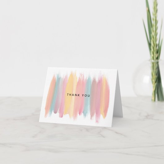 Verf Feest Bruidsbruiloft Dank Je Bedankkaart (Voorkant)