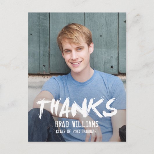 Verf het Afstuderen van de stad Hartelijk dank Briefkaart (Voorkant)