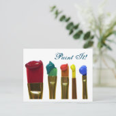 Verf het briefkaart (Staand voorkant)